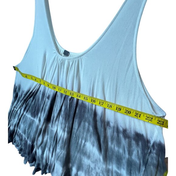 We The Free XS Womens Sleeveless Dip Dye Black&White Rayon Blend Flowy Tank Top - Picture 6 of 9